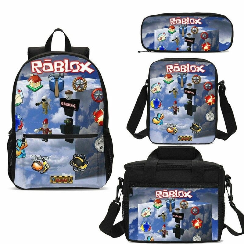 Mochila Escolar Jogo Roblox Costas Kit Lancheira+Estojo - Chic