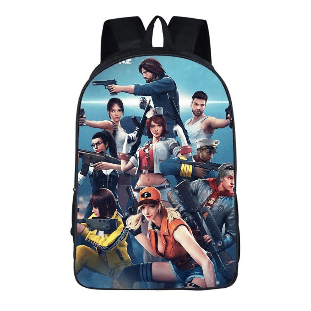 Mochila Escolar Masculino e Feminino Free Fire