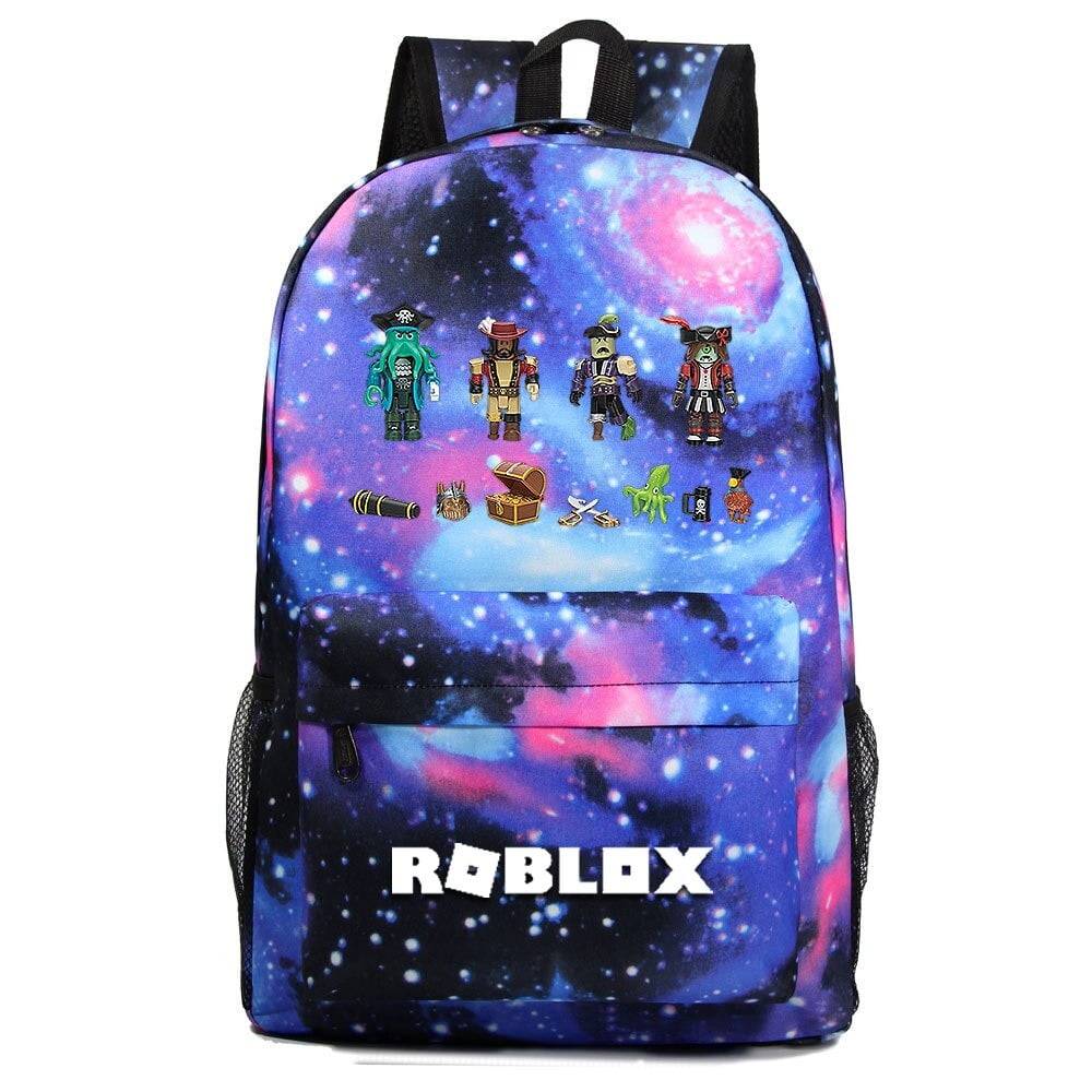 Roblox-Mochila de Impressão Cartoon para Estudante Masculino e