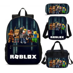 Kit Mochila, Necessaire, Lancheira e Estojo Roblox 4 Peças 