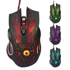 Mouse gamer 6D 6 botões com fio de 3200 dpi com LED óptical profissional