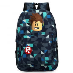 Mochila infantil  tema Roblox  para crianças com faixa etária de 5 a 13 anos