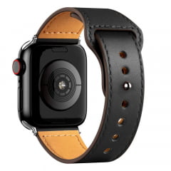 Pulseira de Couro Legítimo Para Apple Watch séries 1 2 3 4 5 e 6 de 38mm até 44mm