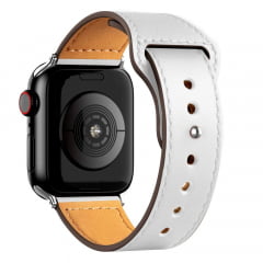 Pulseira de Couro Legítimo Para Apple Watch séries 1 2 3 4 5 e 6 de 38mm até 44mm