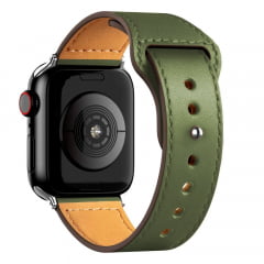 Pulseira de Couro Legítimo Para Apple Watch séries 1 2 3 4 5 e 6 de 38mm até 44mm