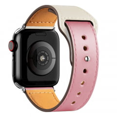 Pulseira de Couro Legítimo Para Apple Watch séries 1 2 3 4 5 e 6 de 38mm até 44mm