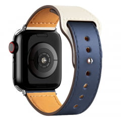 Pulseira de Couro Legítimo Para Apple Watch séries 1 2 3 4 5 e 6 de 38mm até 44mm