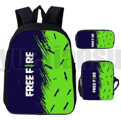 Kit Escolar Infantil Free Fire - Mochila, Necessaire e Estojo