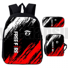 Kit Escolar Infantil Free Fire - Mochila, Necessaire e Estojo