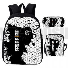 Kit Escolar Infantil Free Fire - Mochila, Necessaire e Estojo