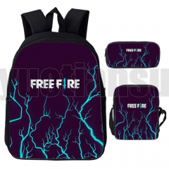 Kit Escolar Infantil Free Fire - Mochila, Necessaire e Estojo