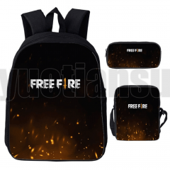 Kit Escolar Infantil Free Fire - Mochila, Necessaire e Estojo