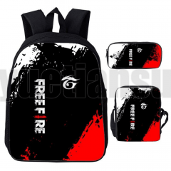 Kit Escolar Infantil Free Fire - Mochila, Necessaire e Estojo