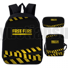 Kit Escolar Infantil Free Fire - Mochila, Necessaire e Estojo