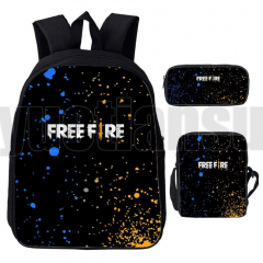 Kit Escolar Infantil Free Fire - Mochila, Necessaire e Estojo