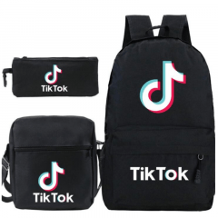 Kit Estudante Mochila, Estojo e Necessaire Tik Tok Masculino e Feminino