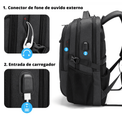 MOCHILA MASCULINA IMPERMEÁVEL REFORÇADA PARA LAPTOP NOTEBOOK