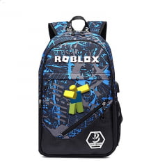 Mochila Roblox USB infantil feminina e masculina 2021