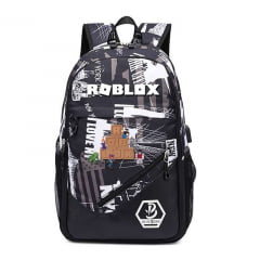 Mochila Roblox USB infantil feminina e masculina 2021