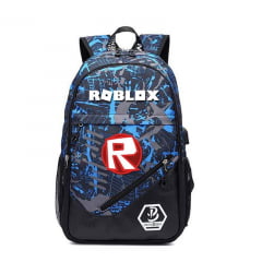 Mochila Roblox USB infantil feminina e masculina 2021