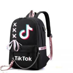 Mochila Tik Tok Feminina USB