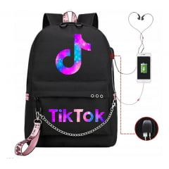 Mochila Tik Tok Feminina USB