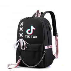 Mochila Tik Tok Feminina USB