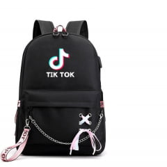 Mochila Tik Tok Feminina USB